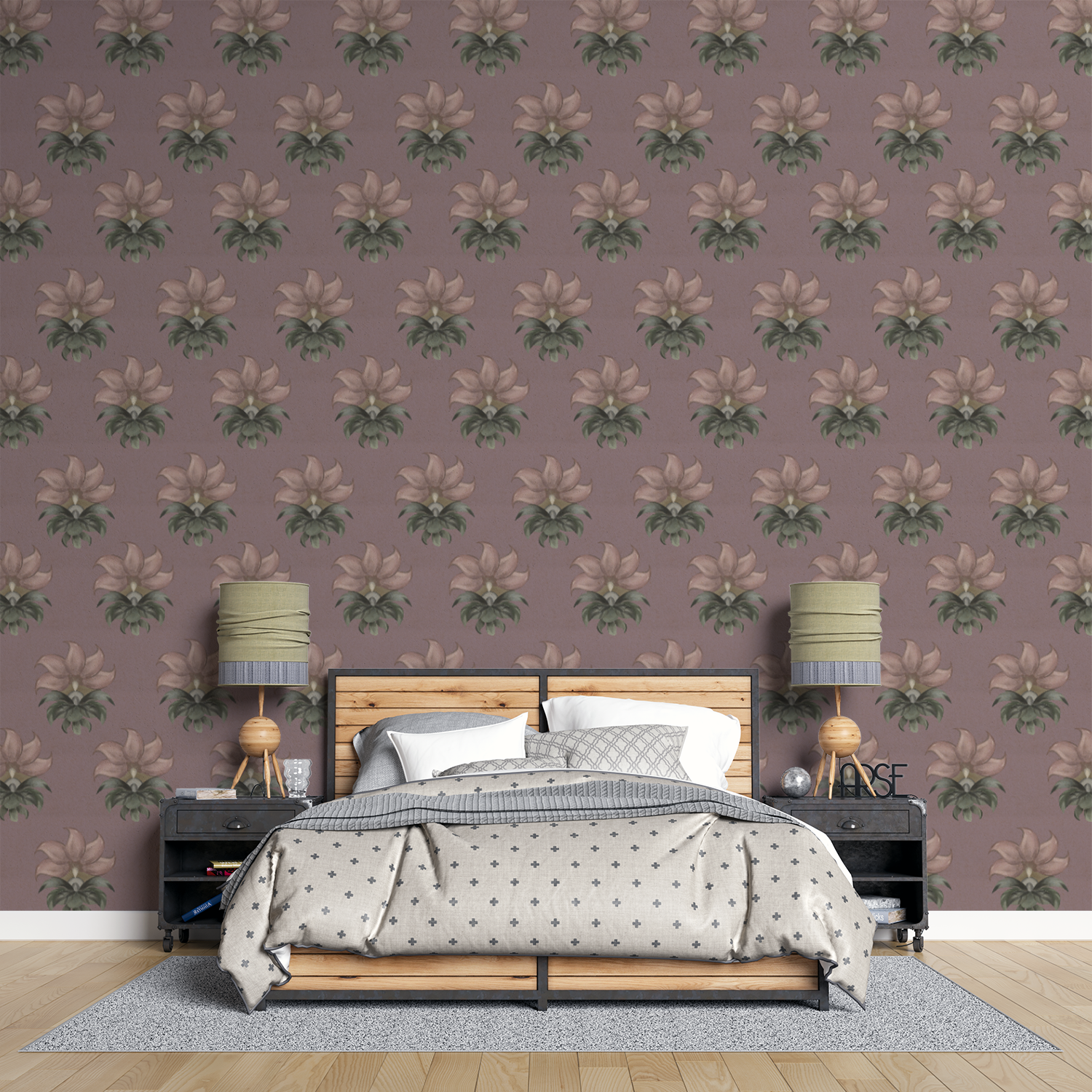 Dusky Lotus Garden Wallpaper