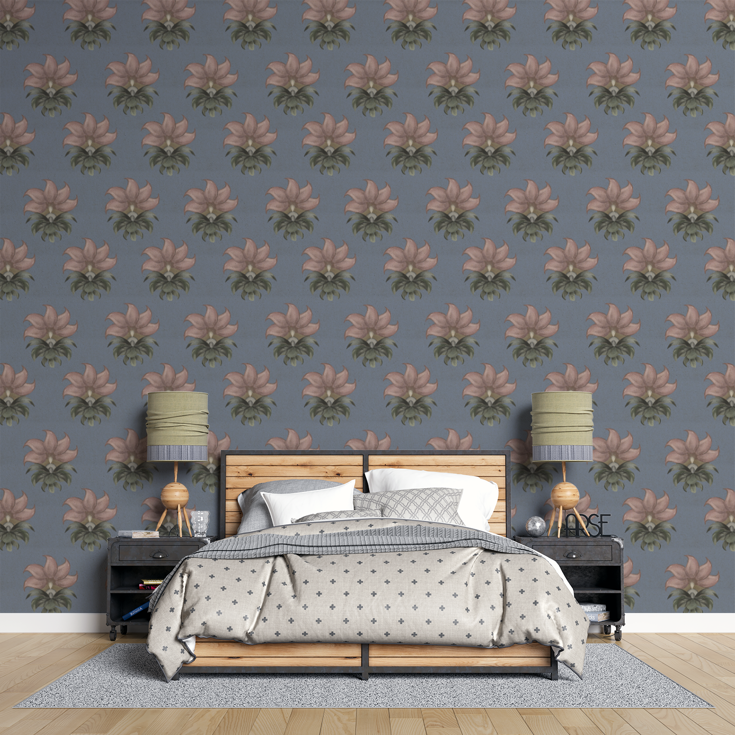 Dusky Lotus Garden Wallpaper