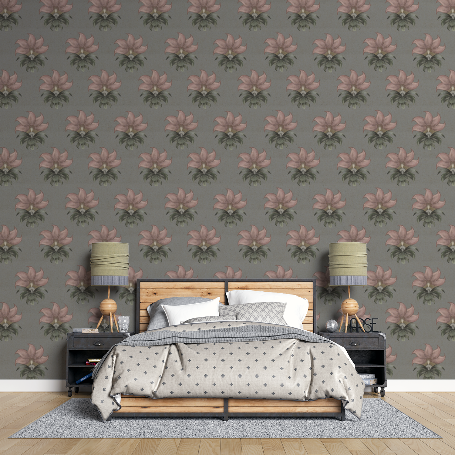 Dusky Lotus Garden Wallpaper