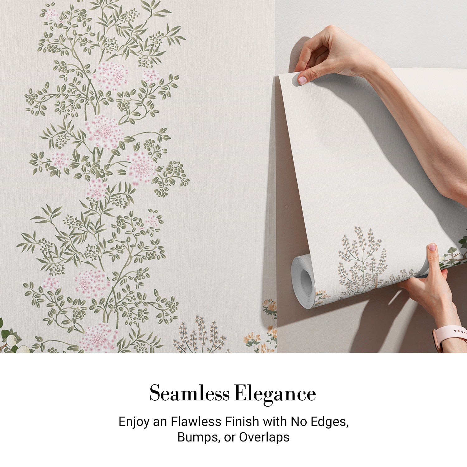 Delicate Asian garden scene with pagoda, saguaro cacti and cherry blossoms in pastel tones - view 3 - final