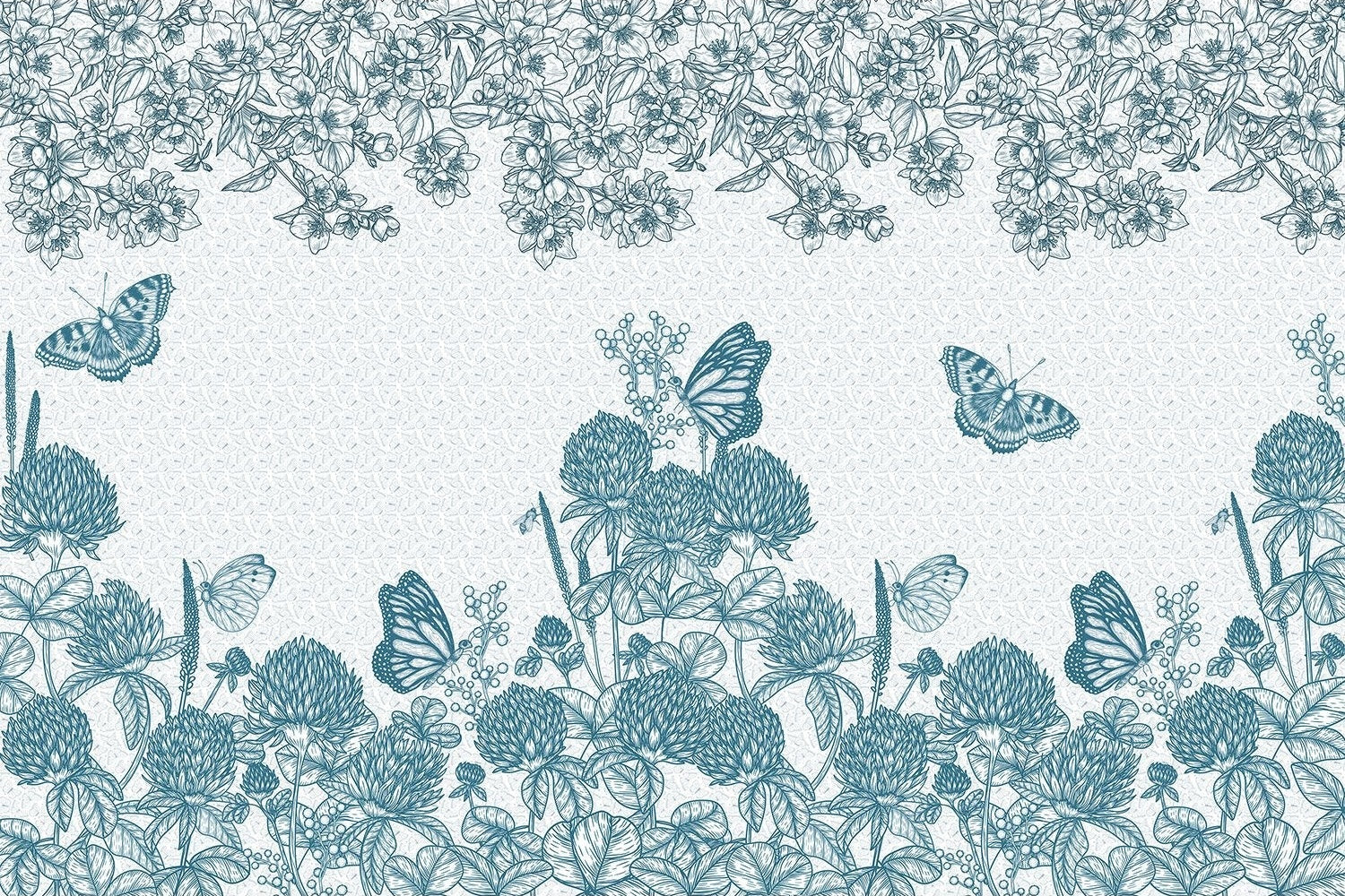 "Delicate floral design in lea - flora wallpaper mural-inequal final"