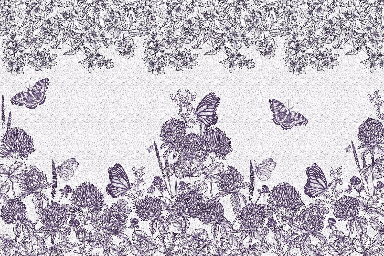 "Delicate floral design in lea - flora wallpaper mural-inequal final"