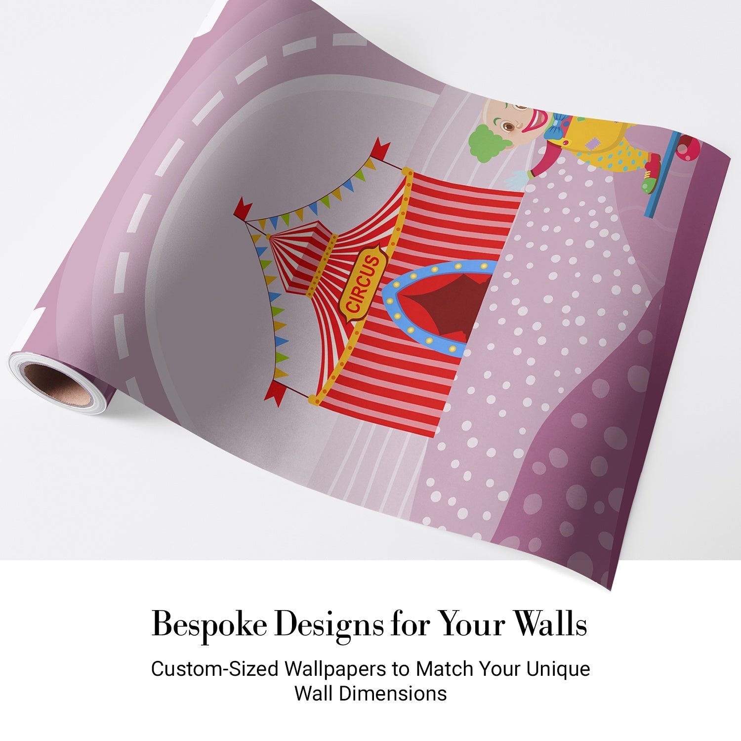 Playful circus tent scene with teddy bear and carnival elements in pink background - view 4 - final