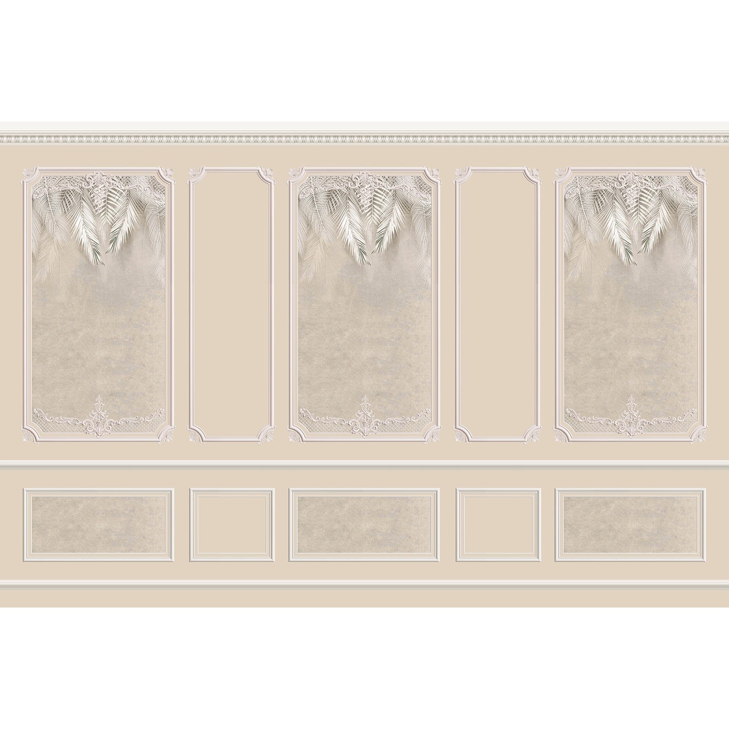 Luxurious 3d panels in lea - "3d" wallpaper mural-equal final