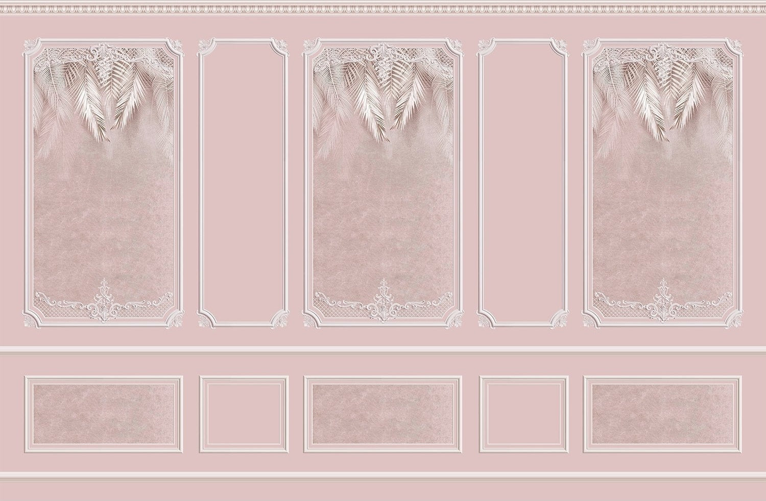 Luxurious 3d panels in lea - "3d" wallpaper mural-inequal final