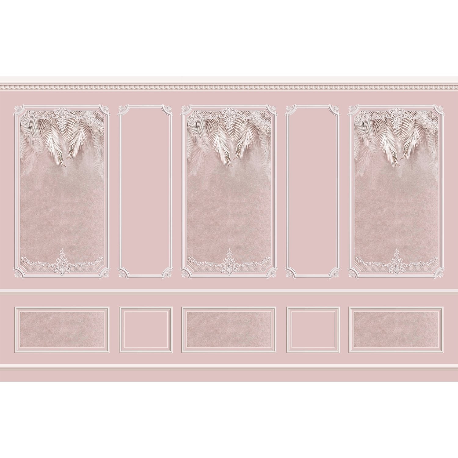 Luxurious 3d panels in lea - "3d" wallpaper mural-equal final