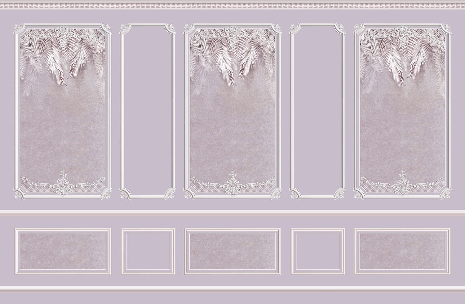 Luxurious 3d panels in lea - "3d" wallpaper mural-inequal final