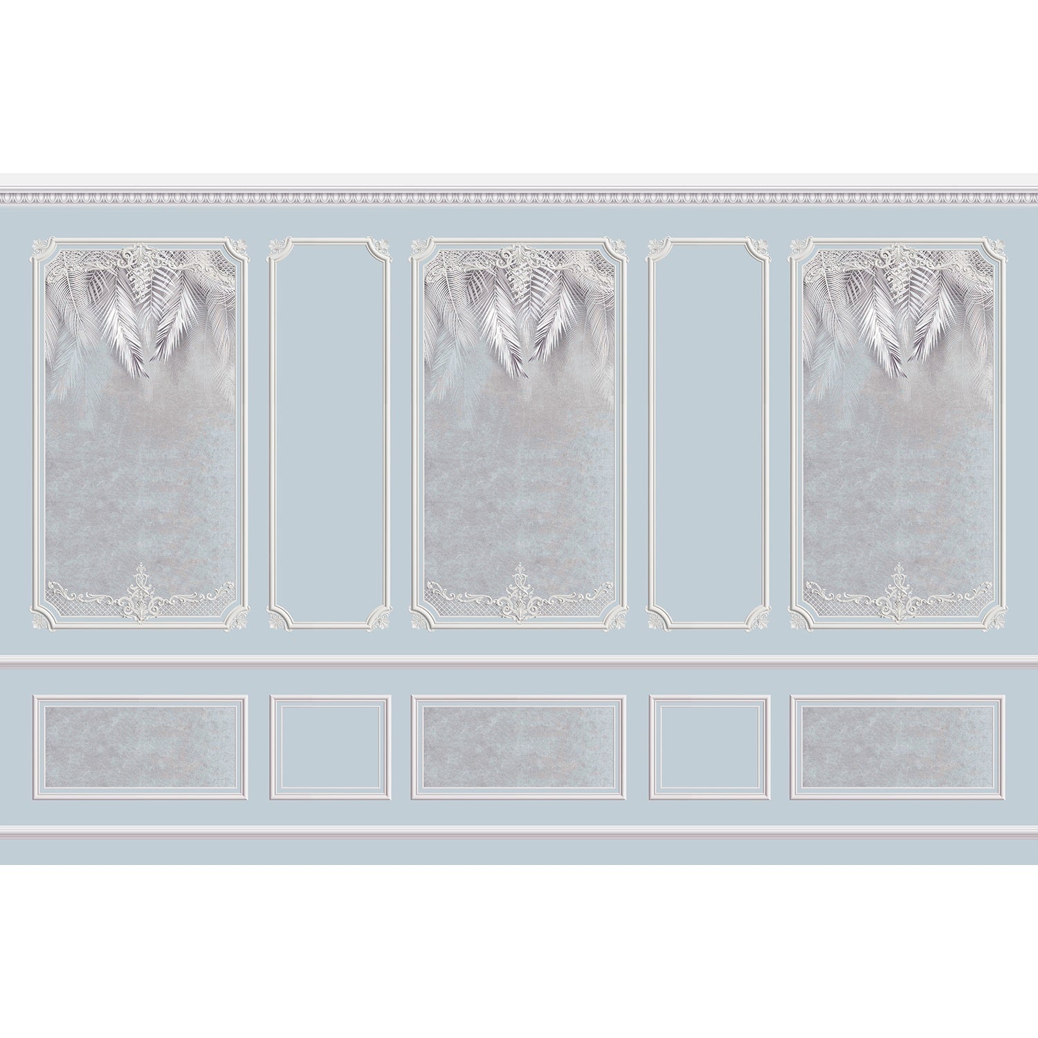 Luxurious 3d panels in lea - "3d" wallpaper mural-equal final