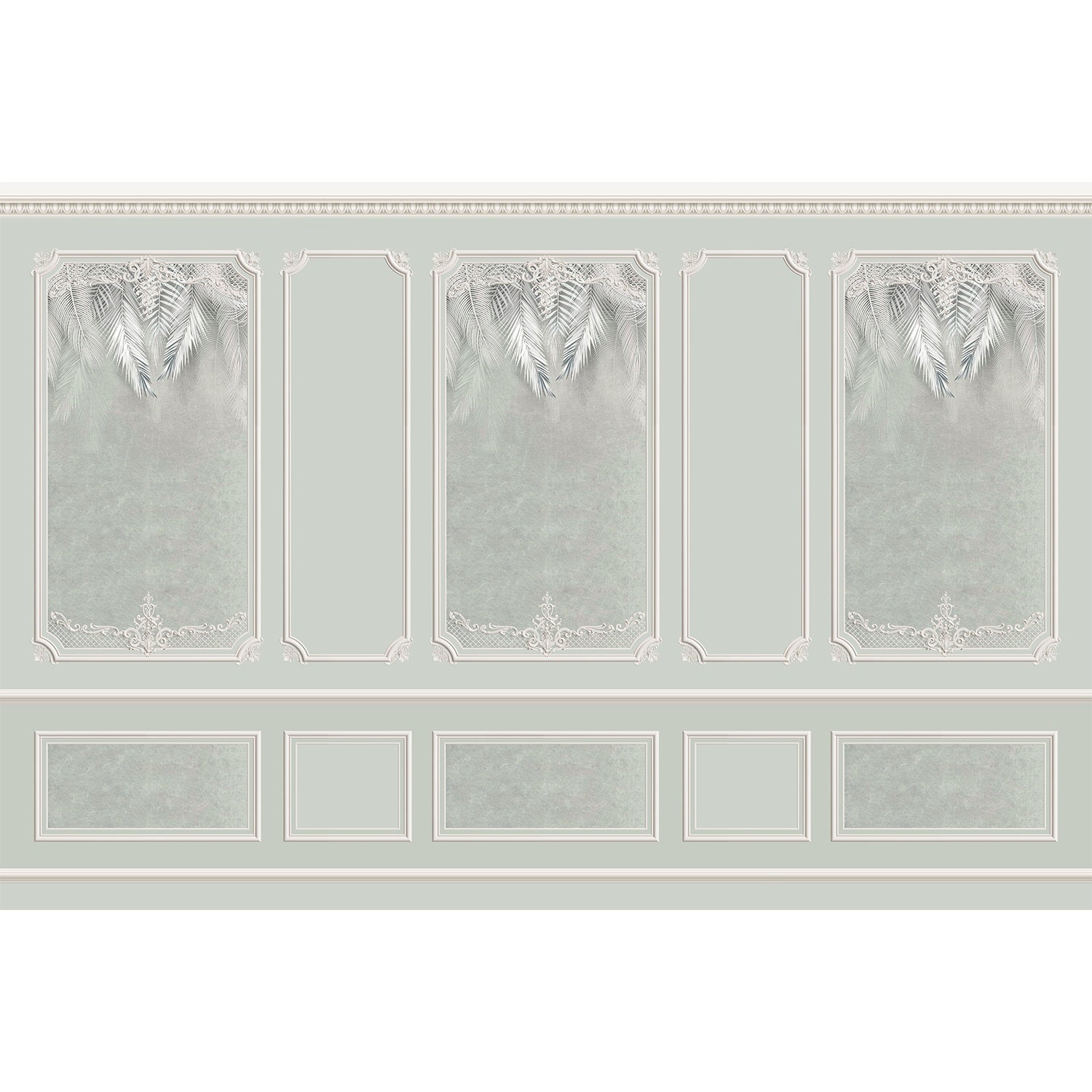 Luxurious 3d panels in lea - "3d" wallpaper mural-equal final