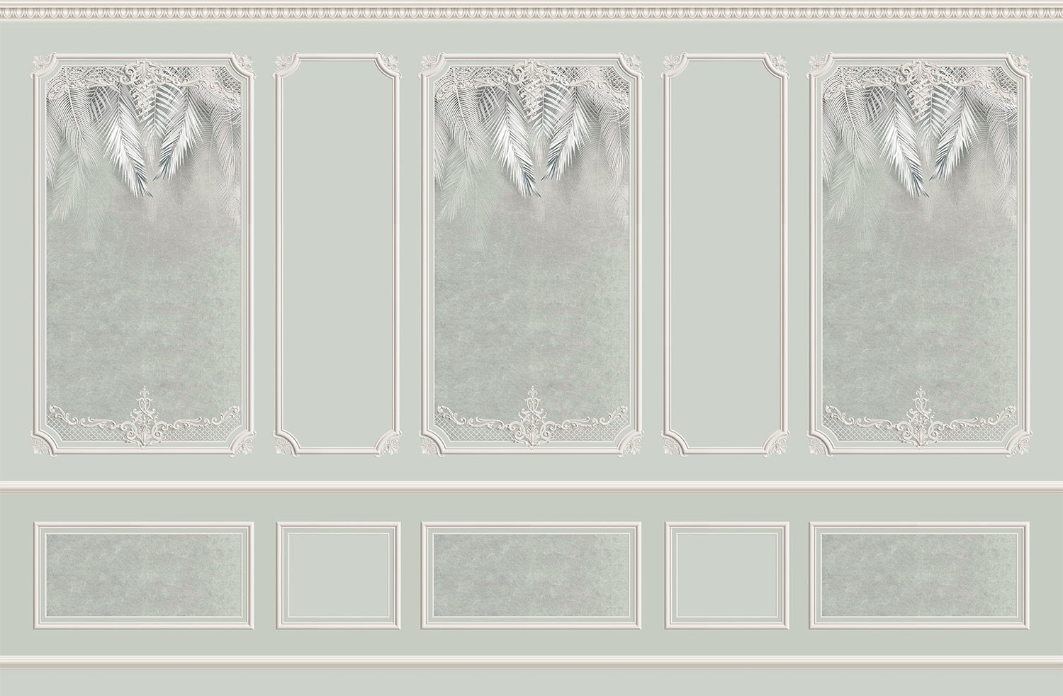 Luxurious 3d panels in lea - "3d" wallpaper mural-inequal final