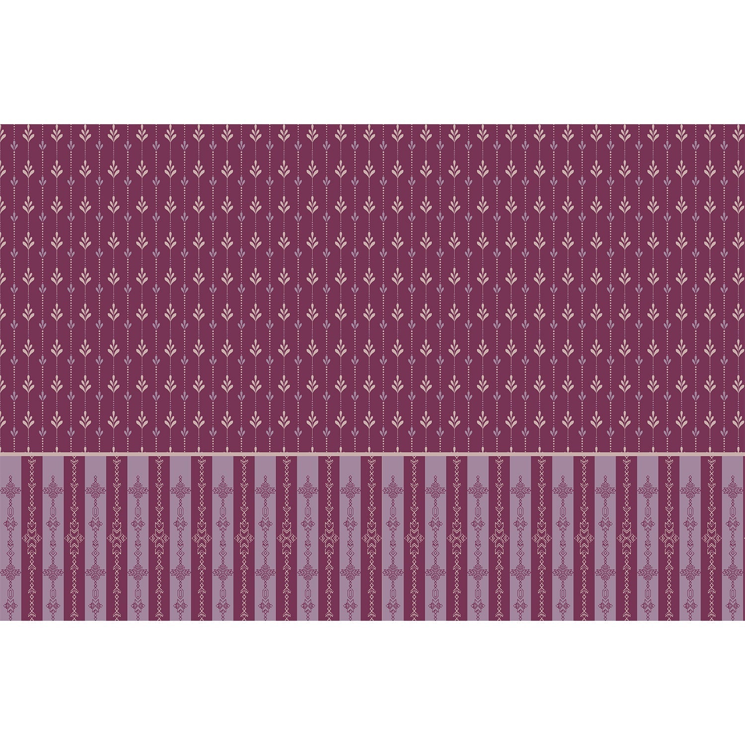 repeat-full-square Vertical arrow motifs and stripes in deep green with modern floating shelves and furniture - view 10 - final