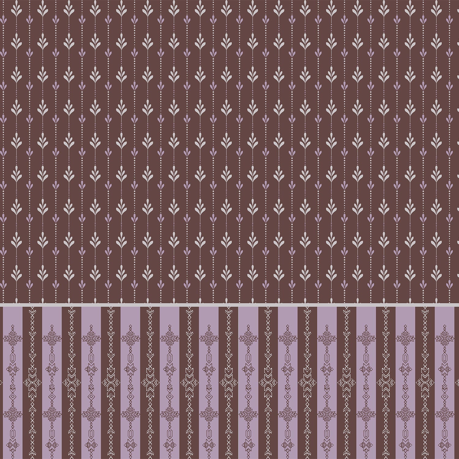 Vertical arrow motifs and stripes in deep green with modern floating shelves and furniture - view 19 - final