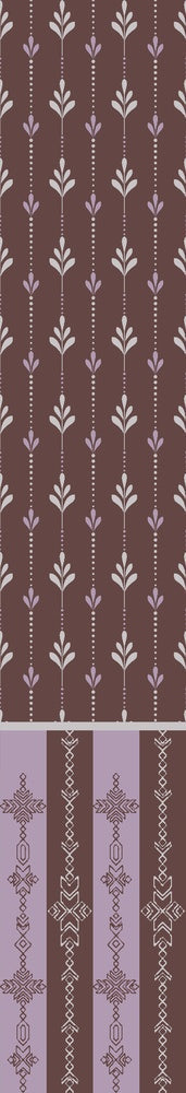 Vertical arrow motifs and stripes in deep green with modern floating shelves and furniture - view 22 - repeat-small - final