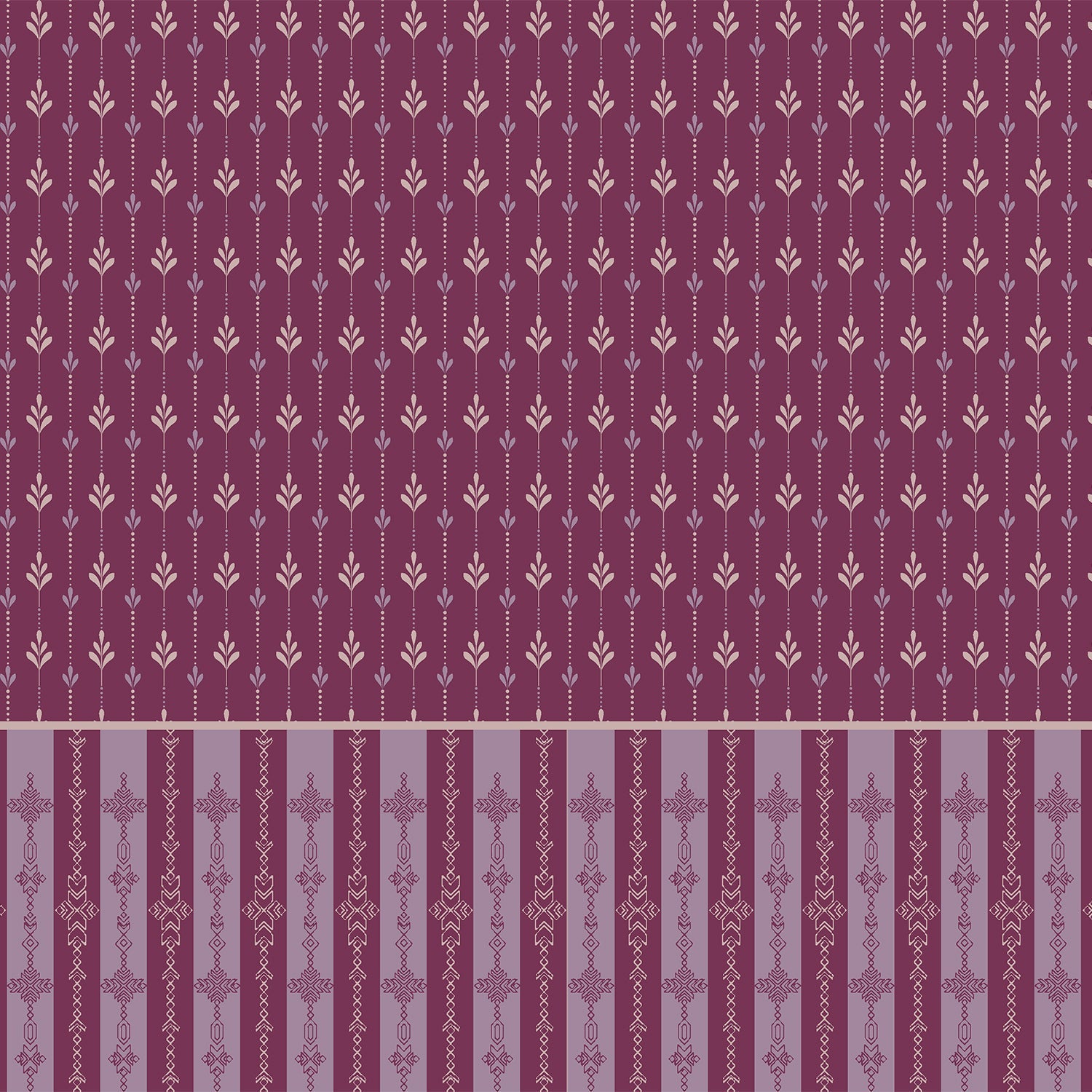 Vertical arrow motifs and stripes in deep green with modern floating shelves and furniture - view 9 - final