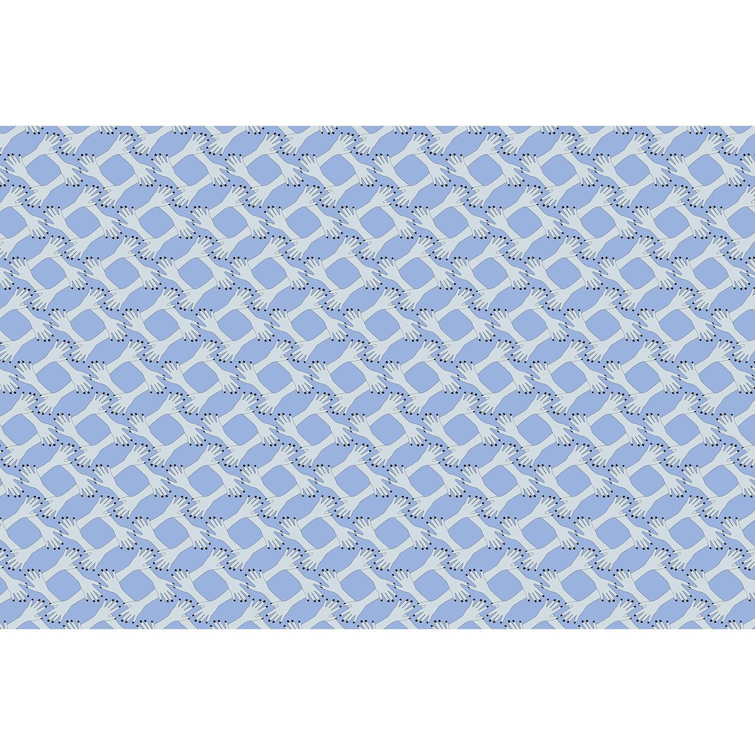 Blush pink geometric diamond lattice with delicate floral sprigs on modern interior wall - view 10 - final