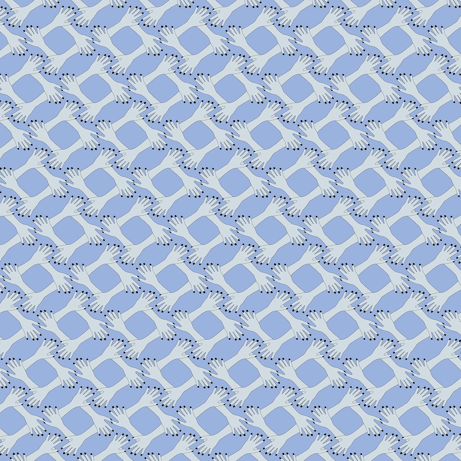 Blush pink geometric diamond lattice with delicate floral sprigs on modern interior wall - view 9 - final