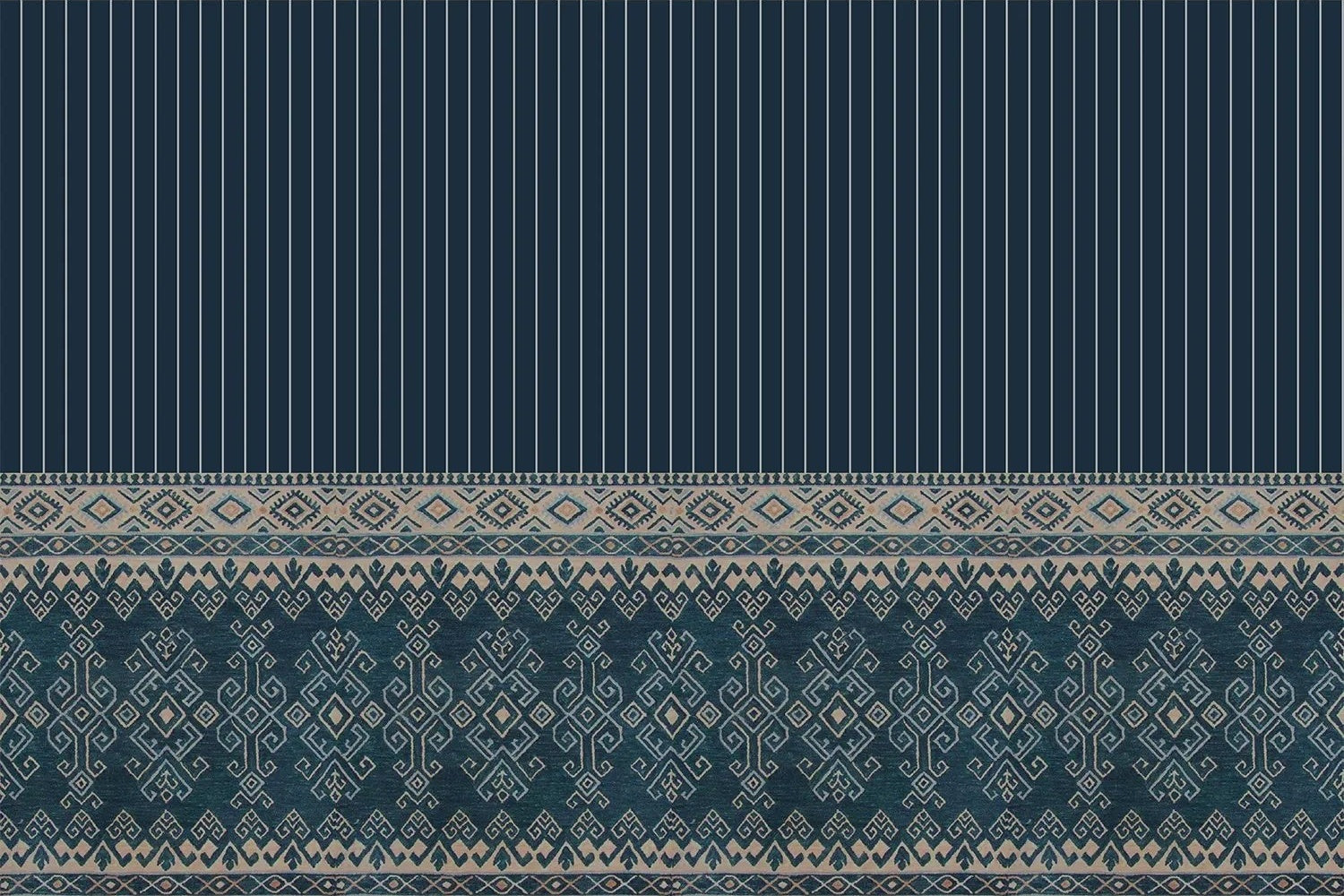 "Striped lea motifs wallpaper mural-inequal final"