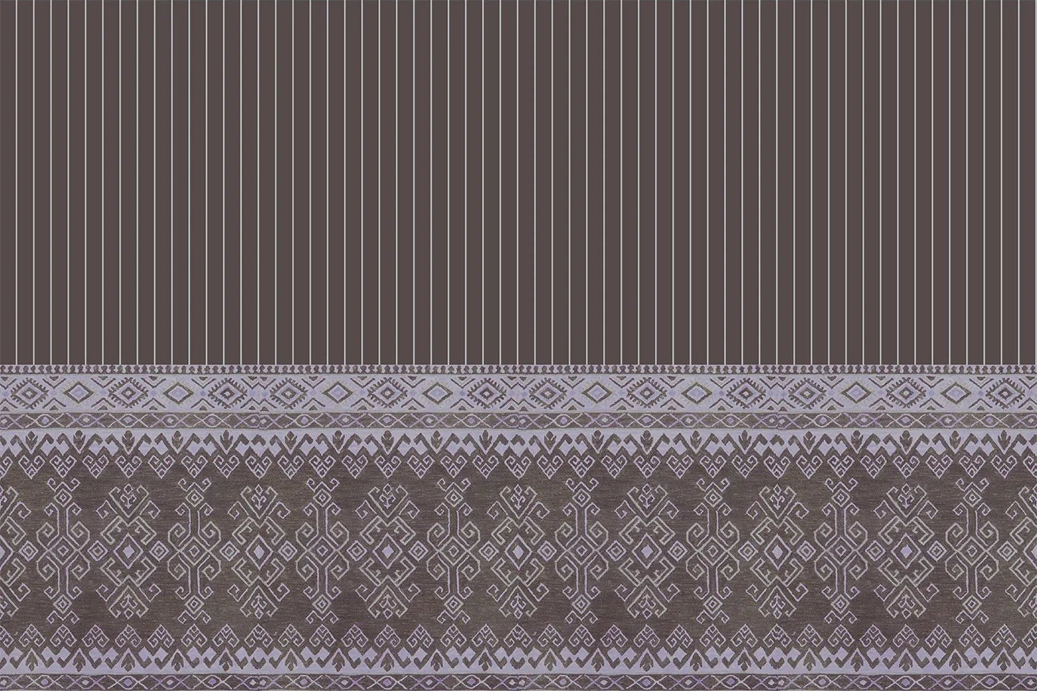 "Striped lea motifs wallpaper mural-inequal final"