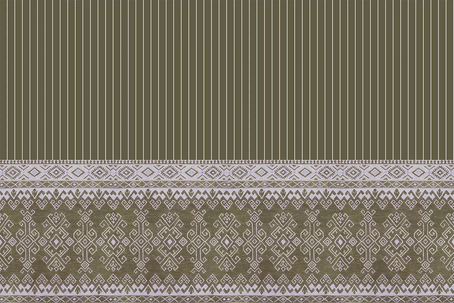 "Striped lea motifs wallpaper mural-inequal final"