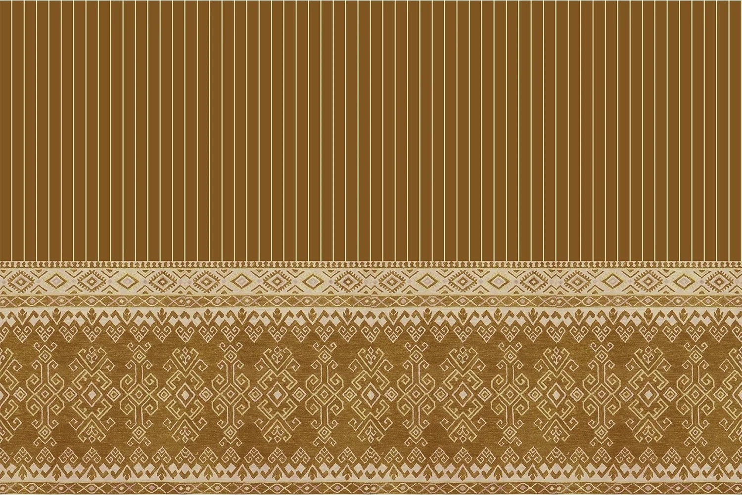 "Striped lea motifs wallpaper mural-inequal final"