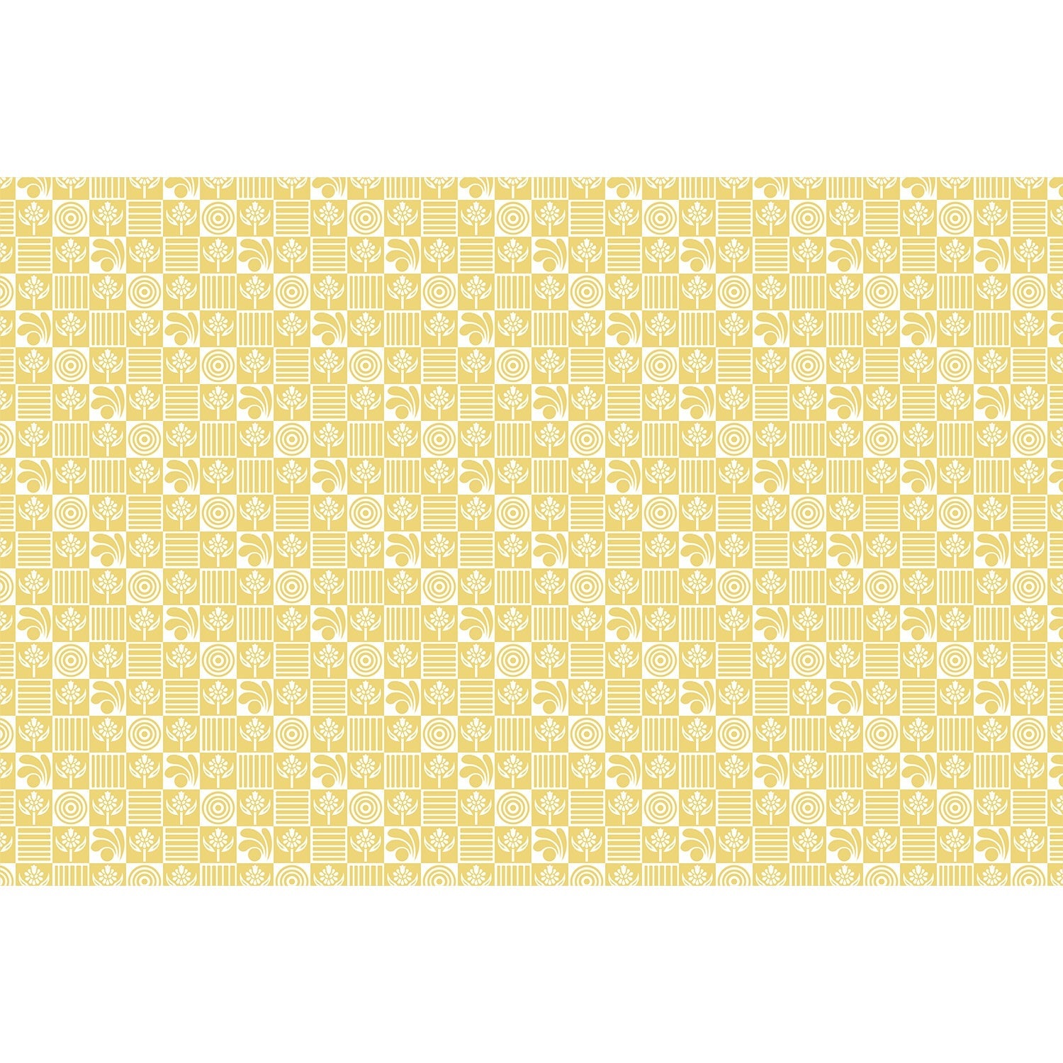 Geometric floral fusion in lea - "motifs" wallpaper mural-equal final