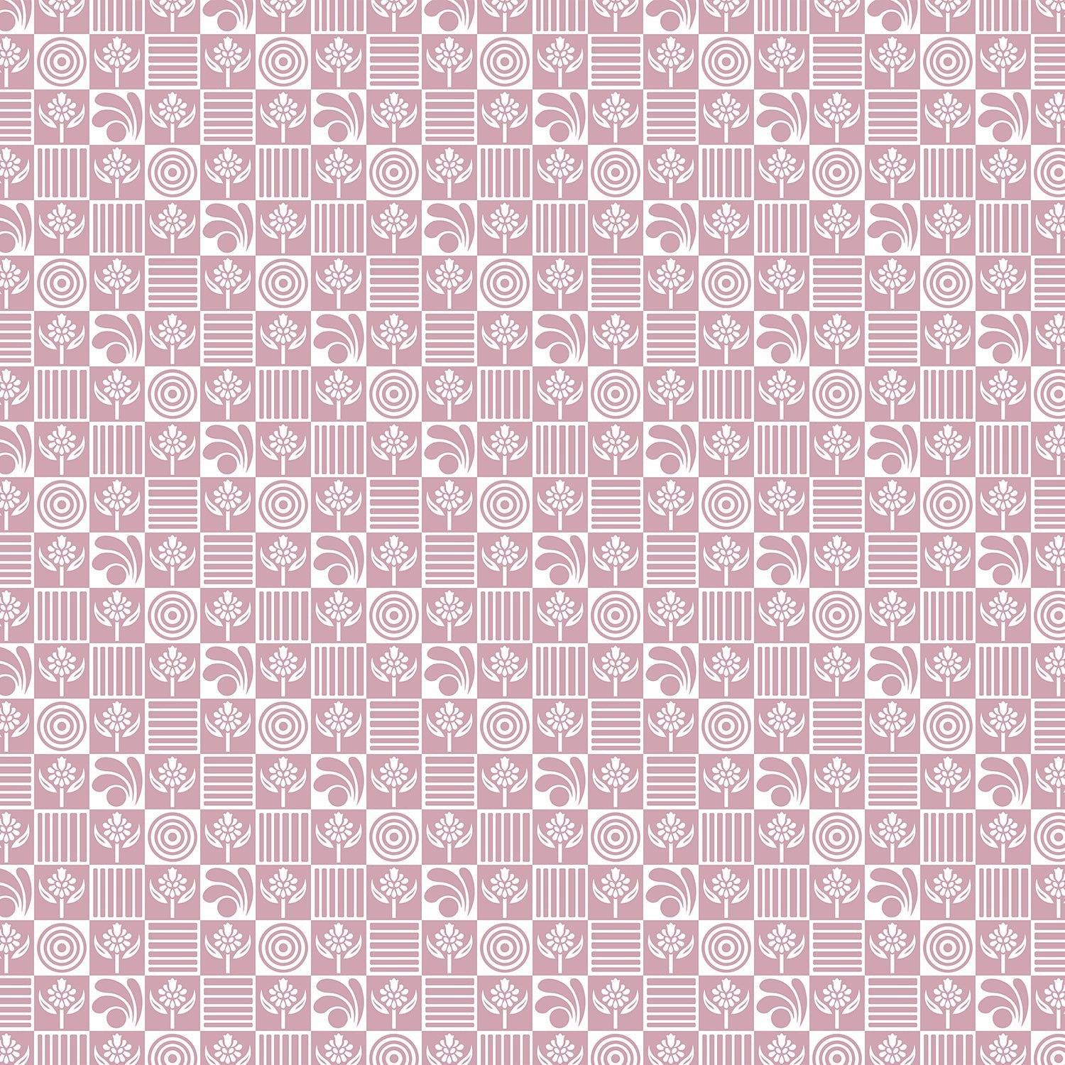 Black and white checkered pattern with alternating floral motifs and vertical stripes - view 19 - final