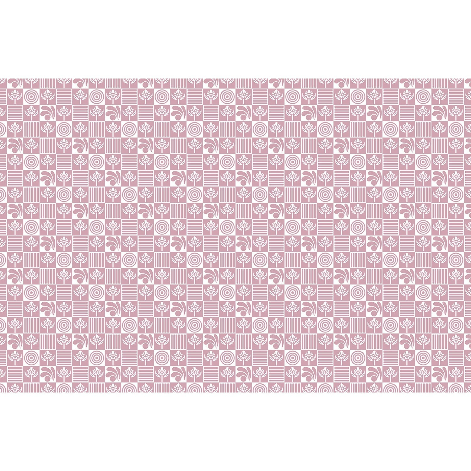 Geometric floral fusion in lea - "motifs" wallpaper mural-equal final