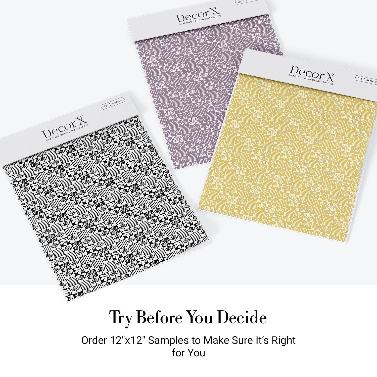 Black and white checkered pattern with alternating floral motifs and vertical stripes - view 23 - final all-groups samples