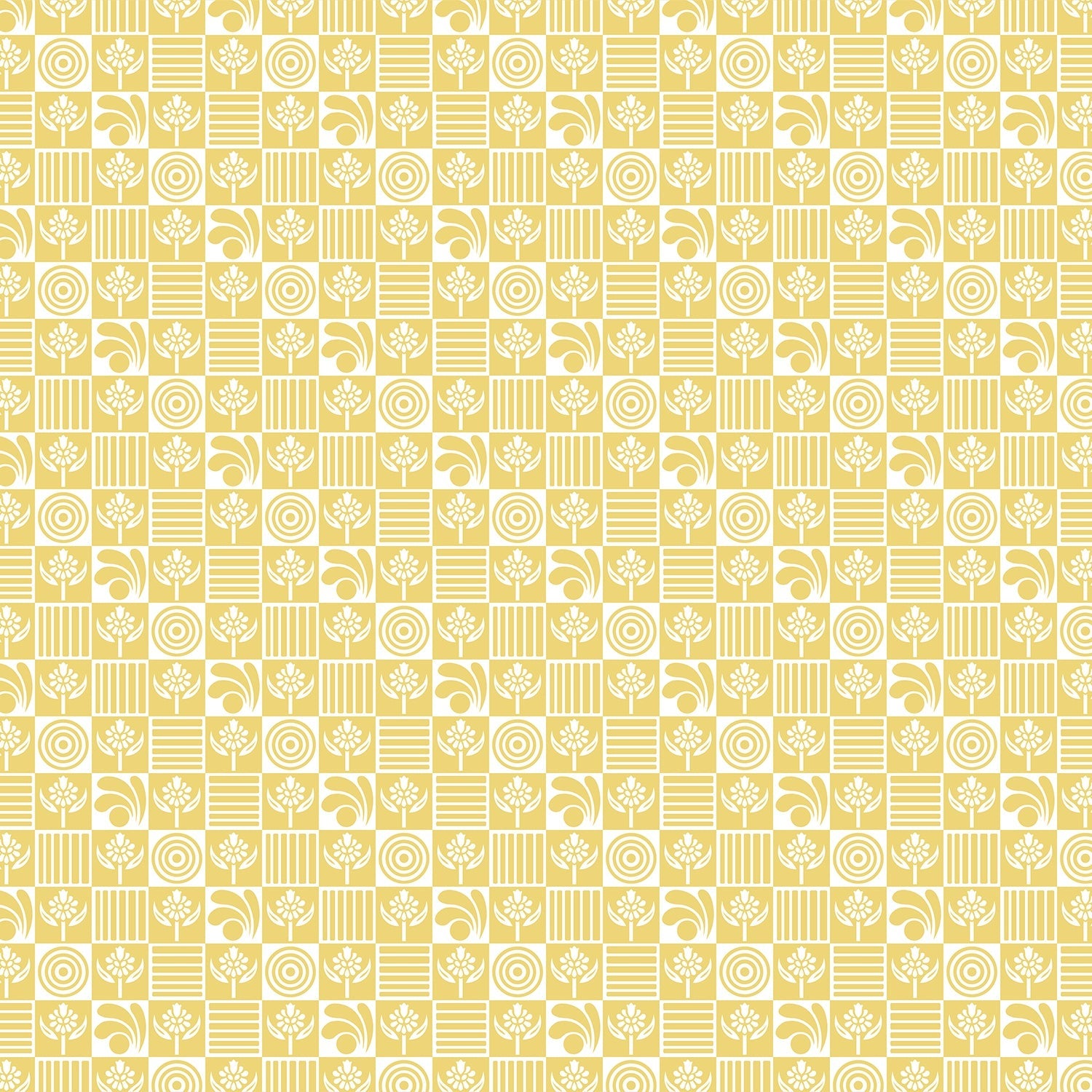 Black and white checkered pattern with alternating floral motifs and vertical stripes - view 9 - final