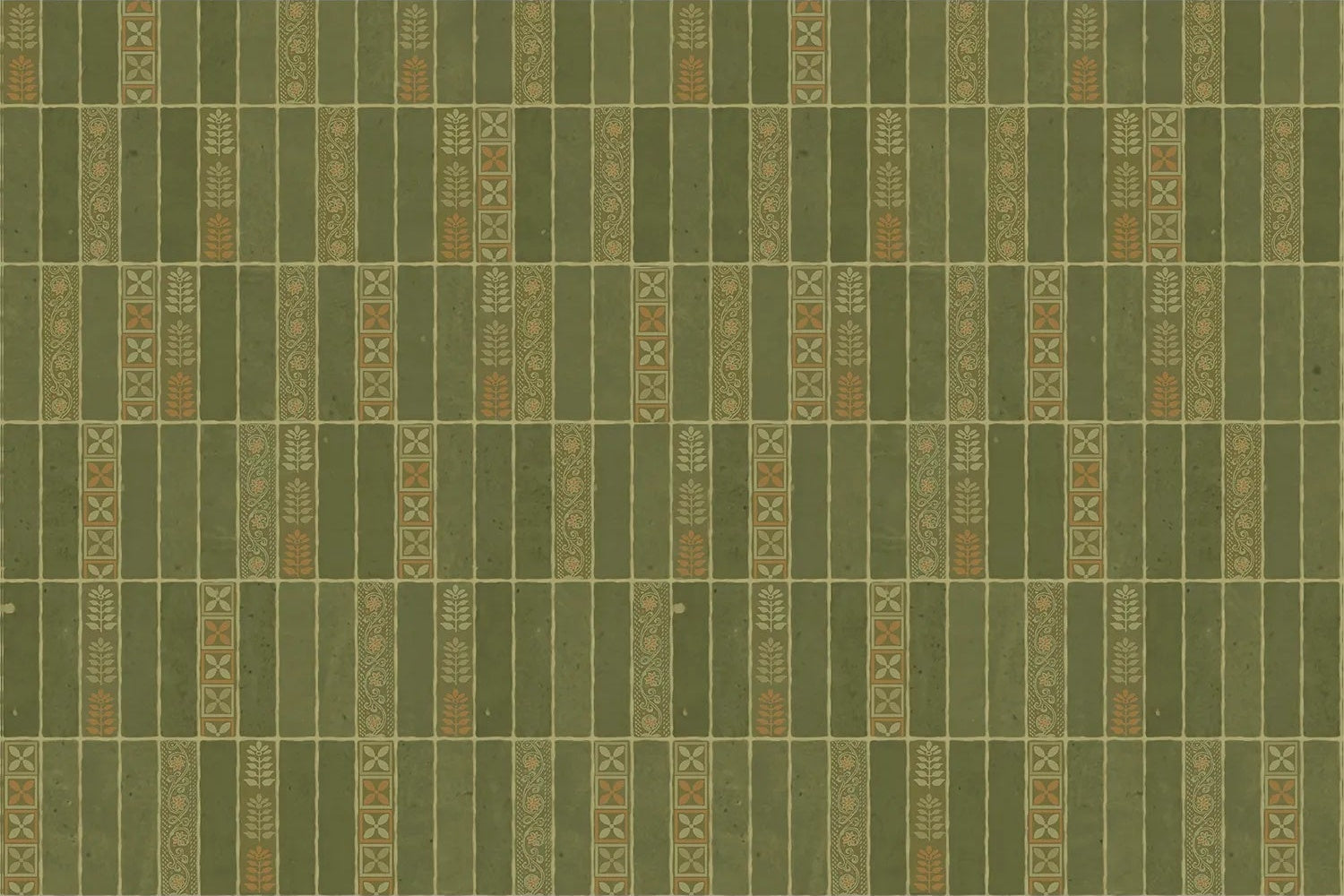 "Handcrafted block pattern in lea - scandinavian wallpaper mural-inequal final"