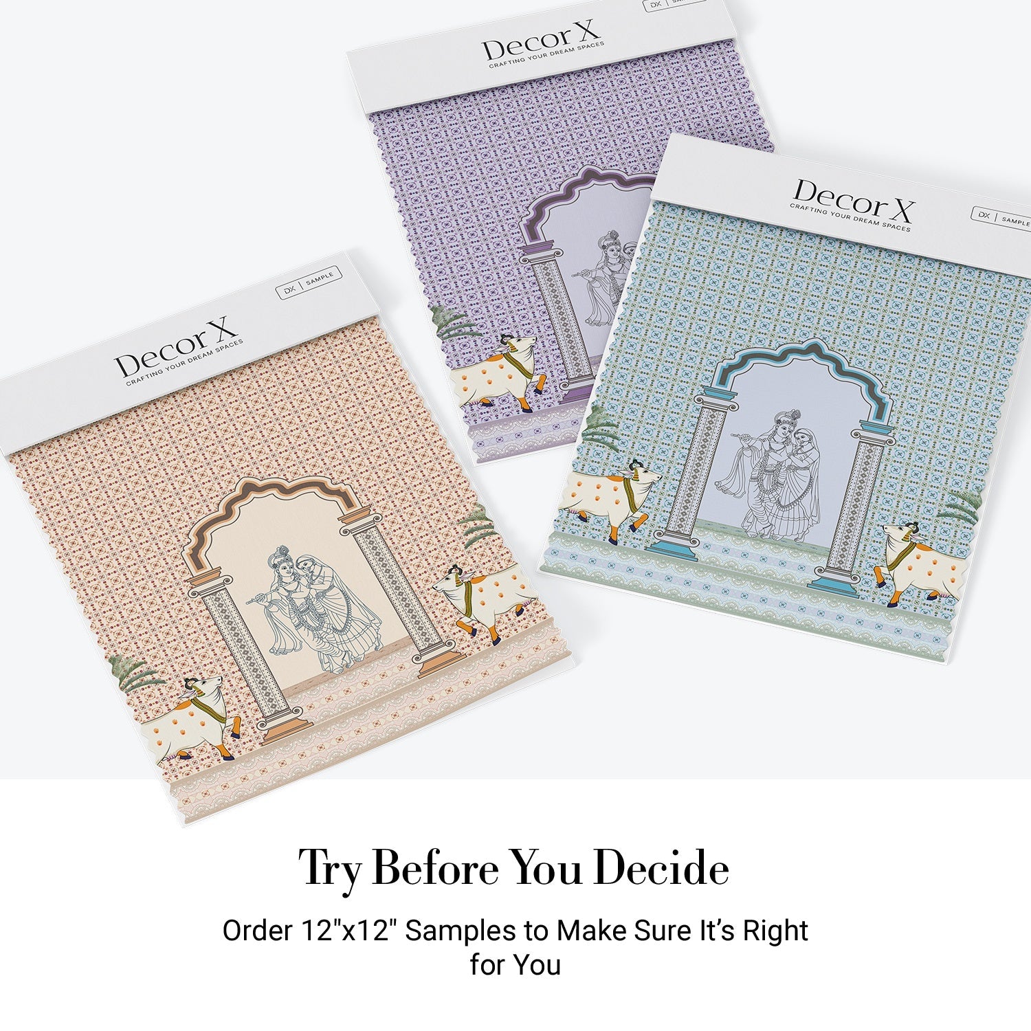 Traditional Indian arch with geometric lattice background and tropical plants in modern setting - view 19 - final all-groups samples