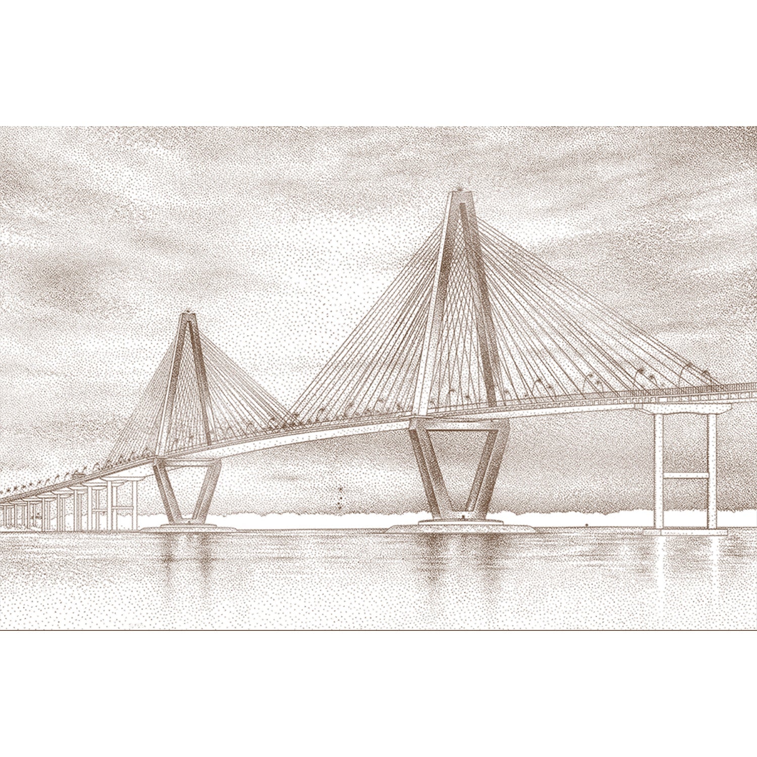 Modern bridge architectural design in lea - "art" wallpaper mural-equal final