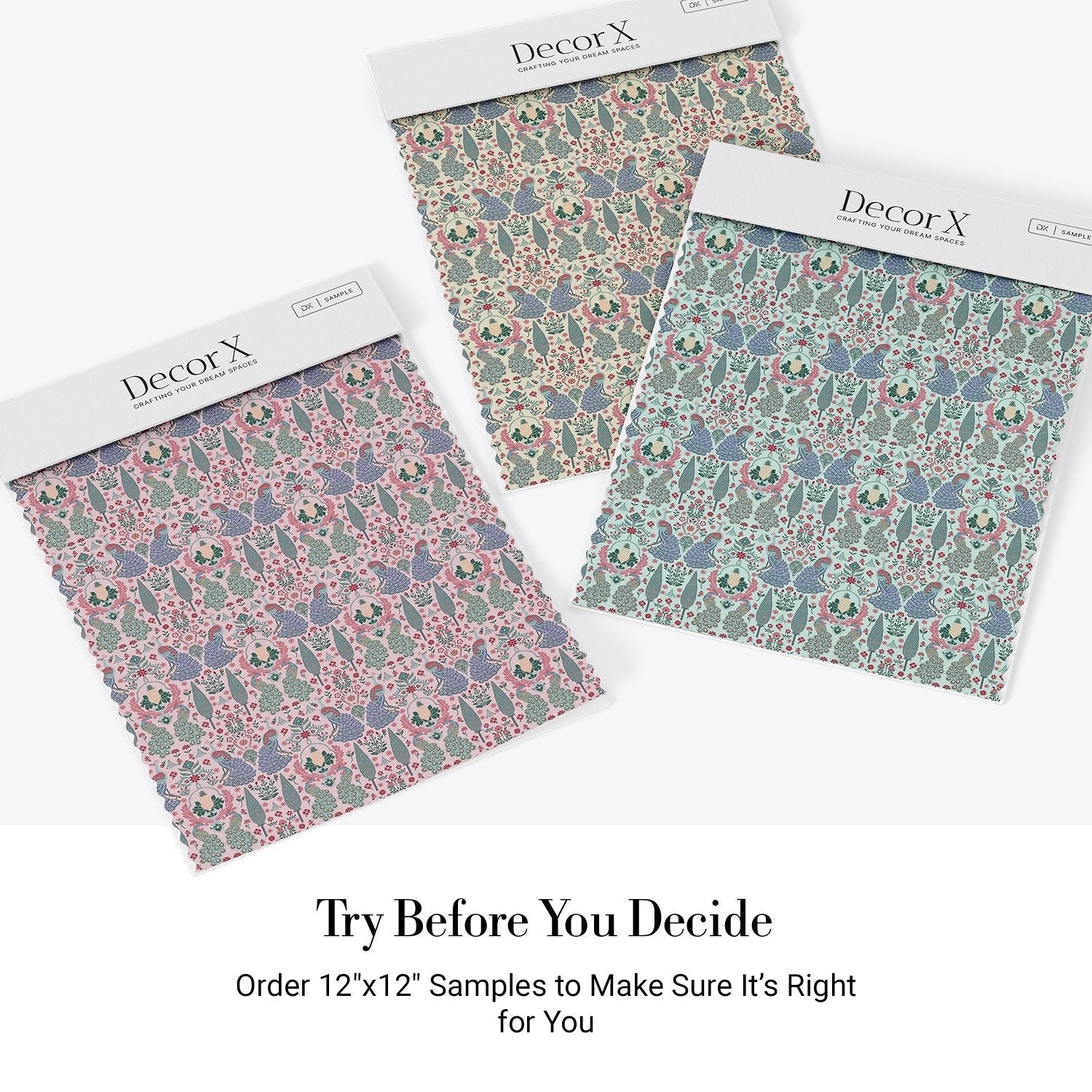 Symmetrical damask motifs in pink and sage green with intricate floral ornamental details - view 24 - final all-groups samples