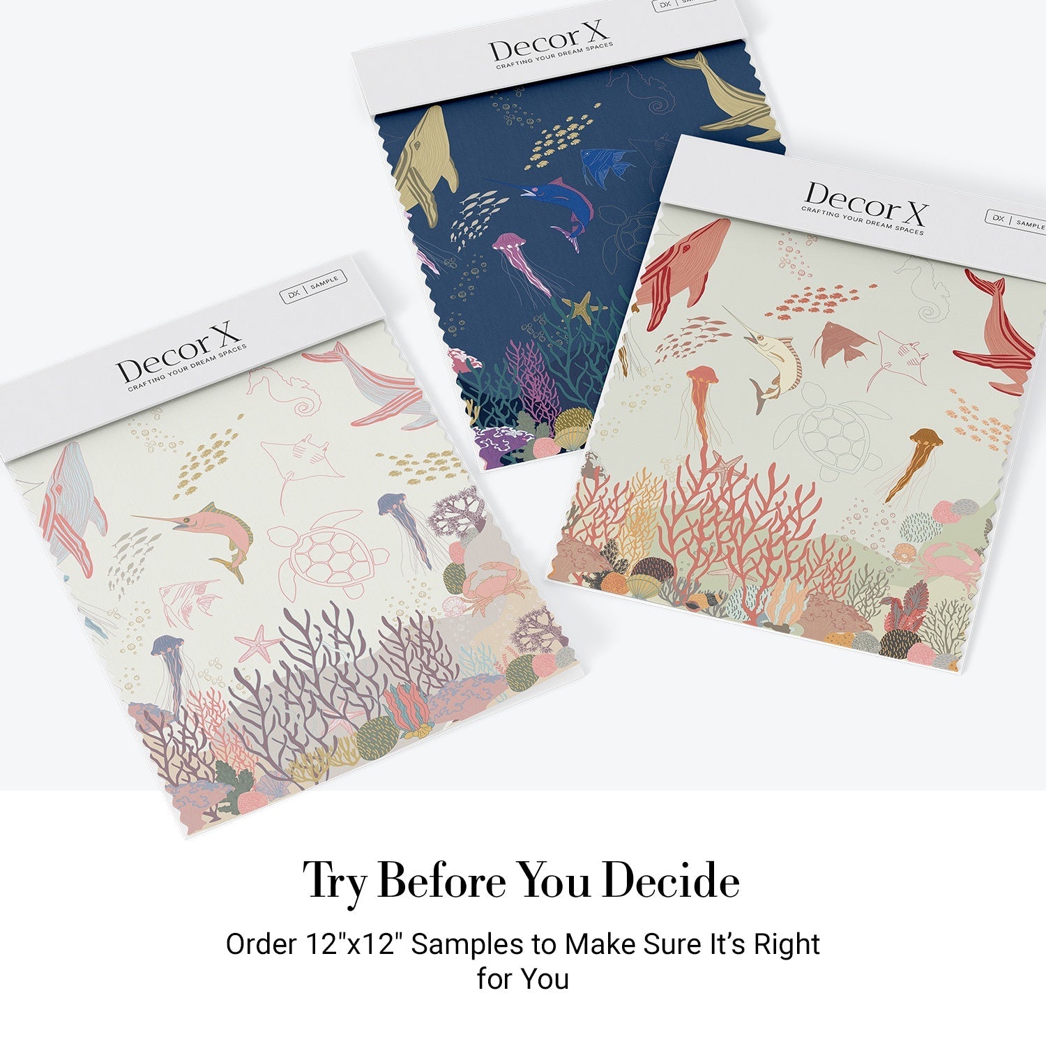 Whimsical marine life illustration with jellyfish, fish and coral in soft pastel colors - view 23 - final all-groups samples