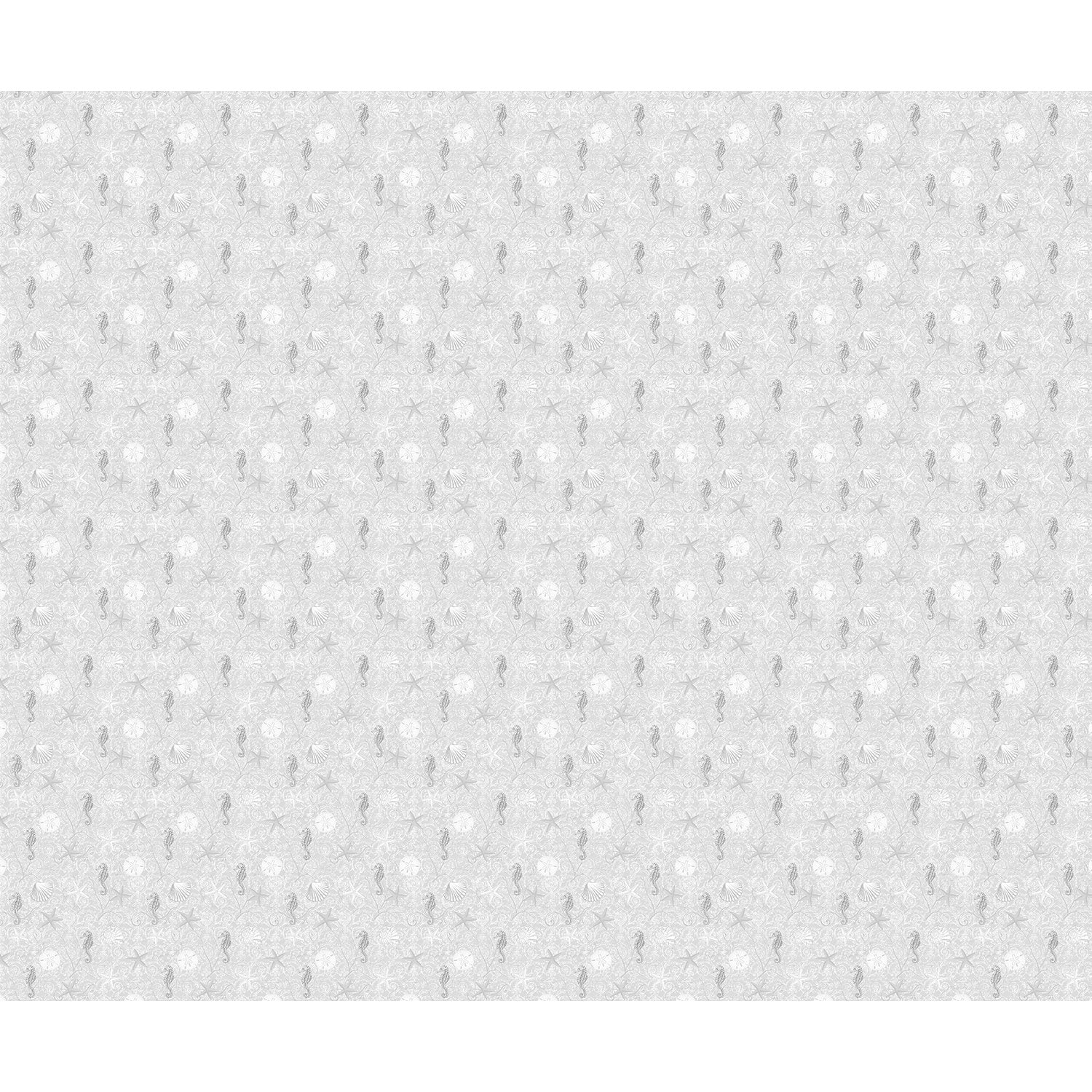 repeat-full-square Delicate repeating pattern of blue seahorses and coral starfish on light background - view 24 - final