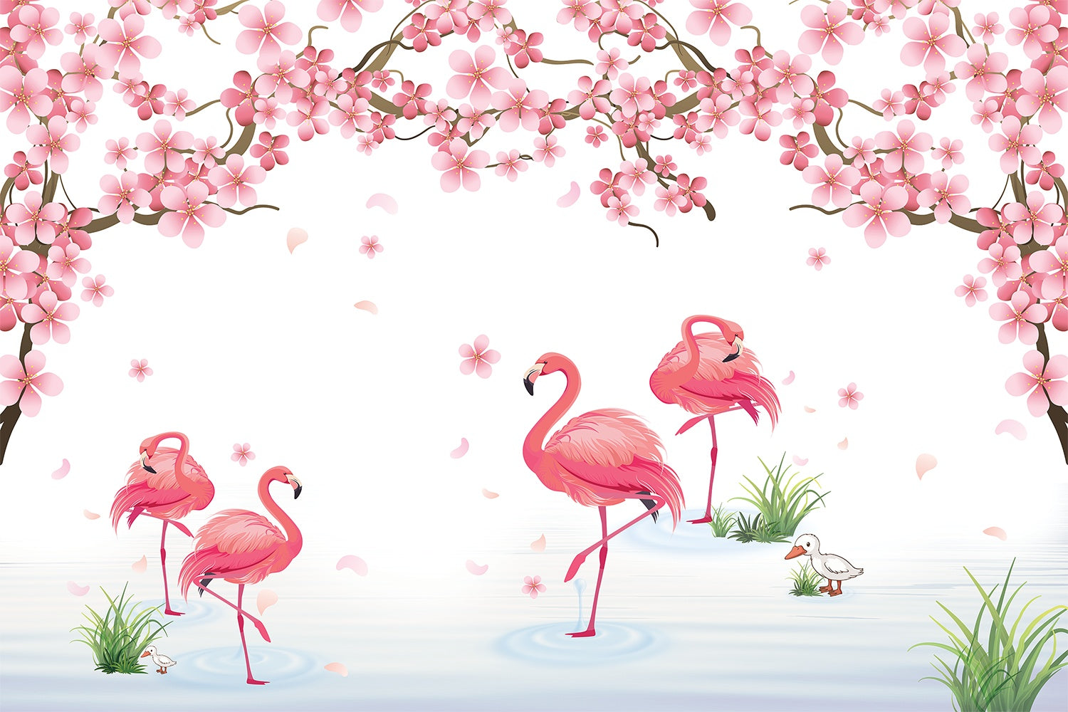 Serene lea fauna wallpaper mural-inequal final