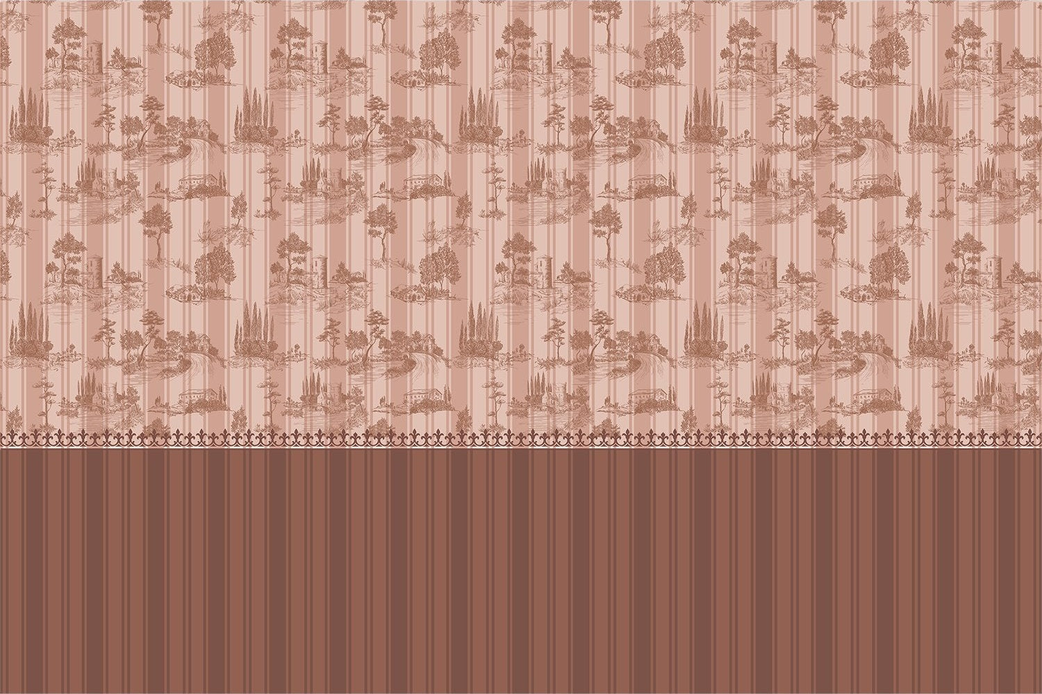 Scenic european landscape in lea - european wallpaper mural-inequal final