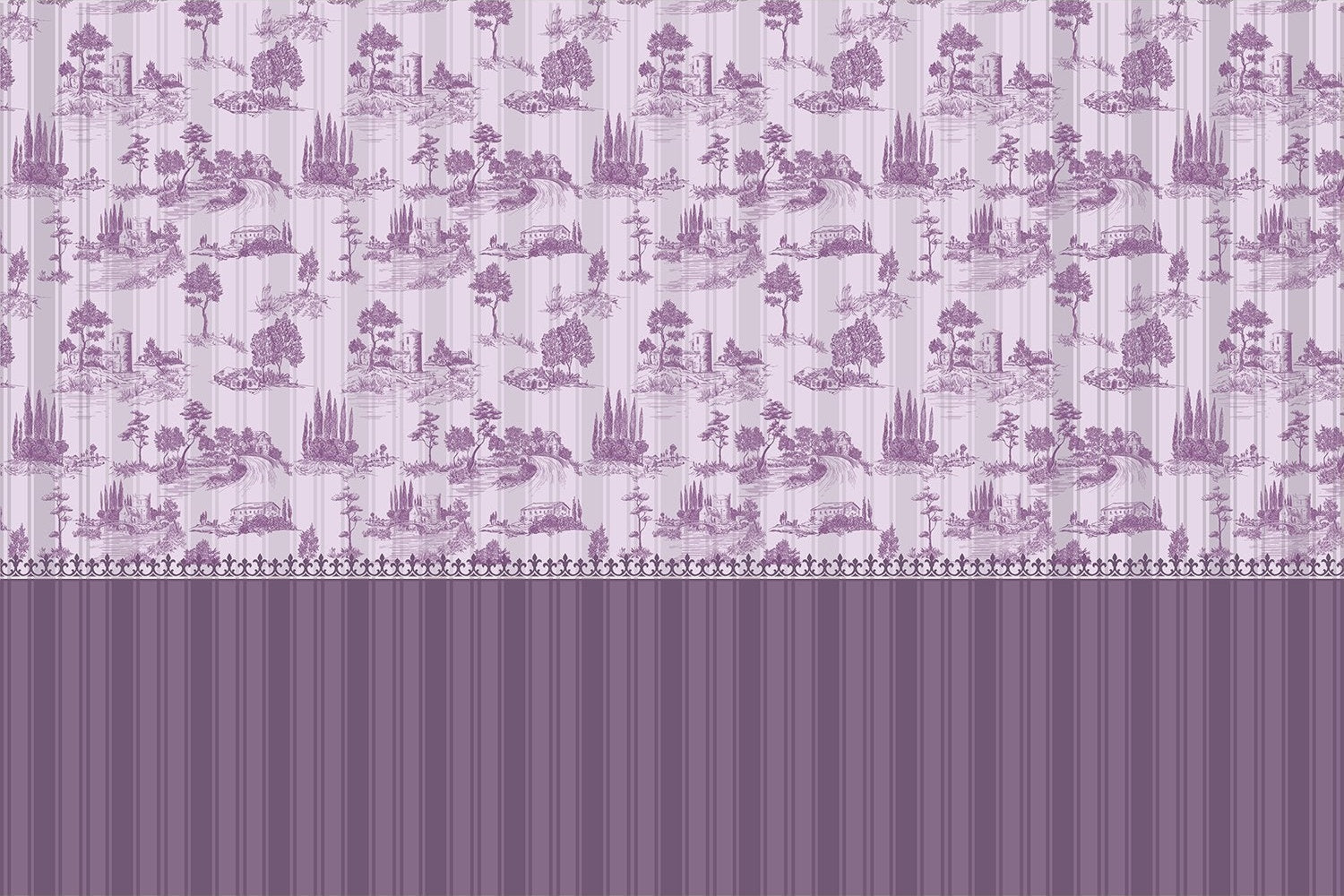 Scenic european landscape in lea - european wallpaper mural-inequal final