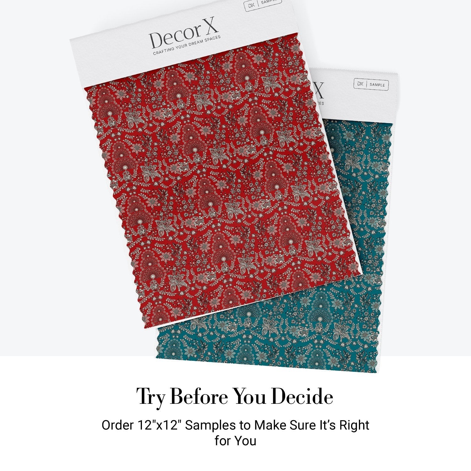 Ornate red and silver damask print with intricate floral medallions and traditional Persian motifs - view 15 - final all-groups samples