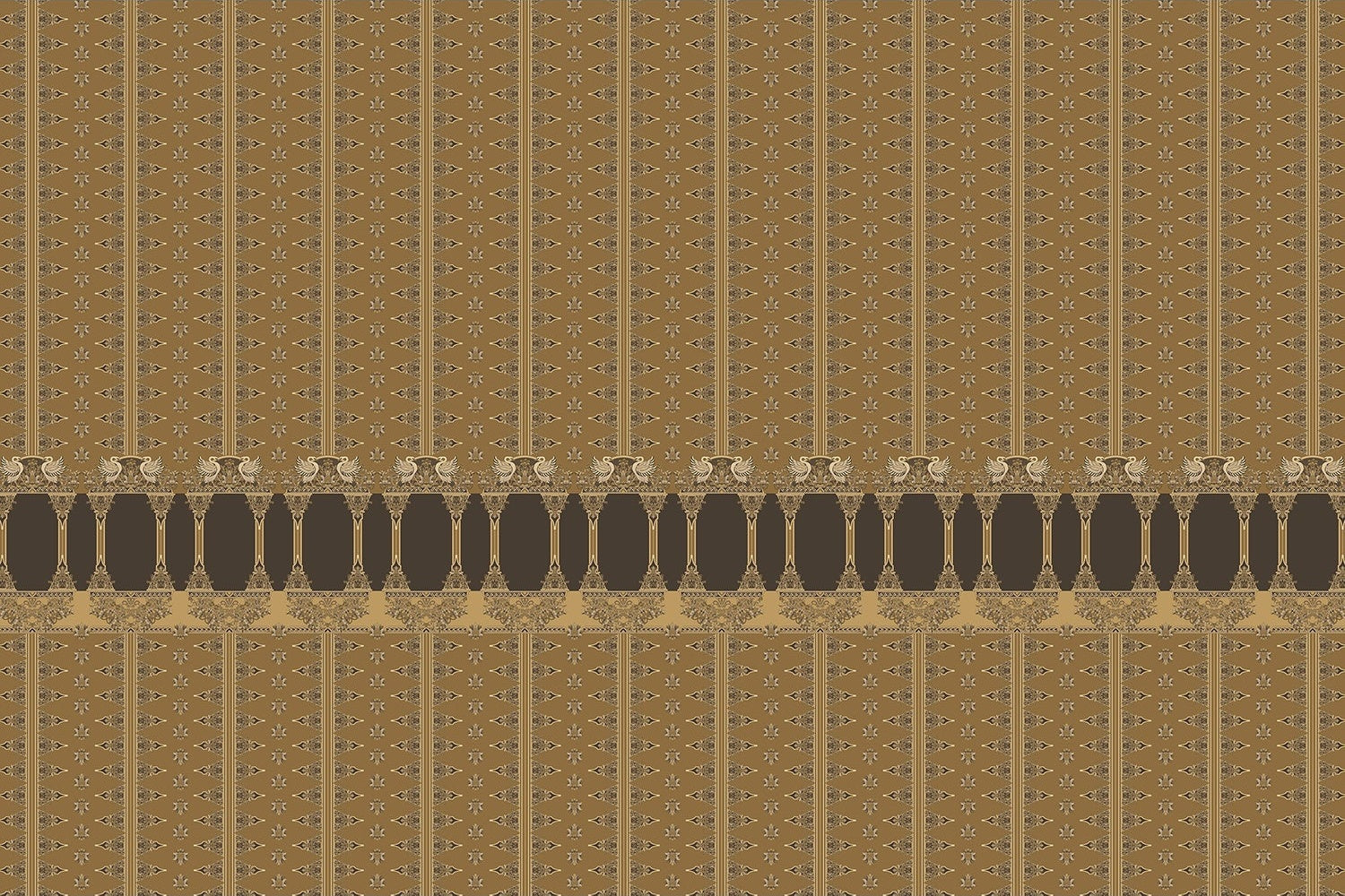 "Ornamental arches in lea - "motifs" wallpaper mural-inequal final"