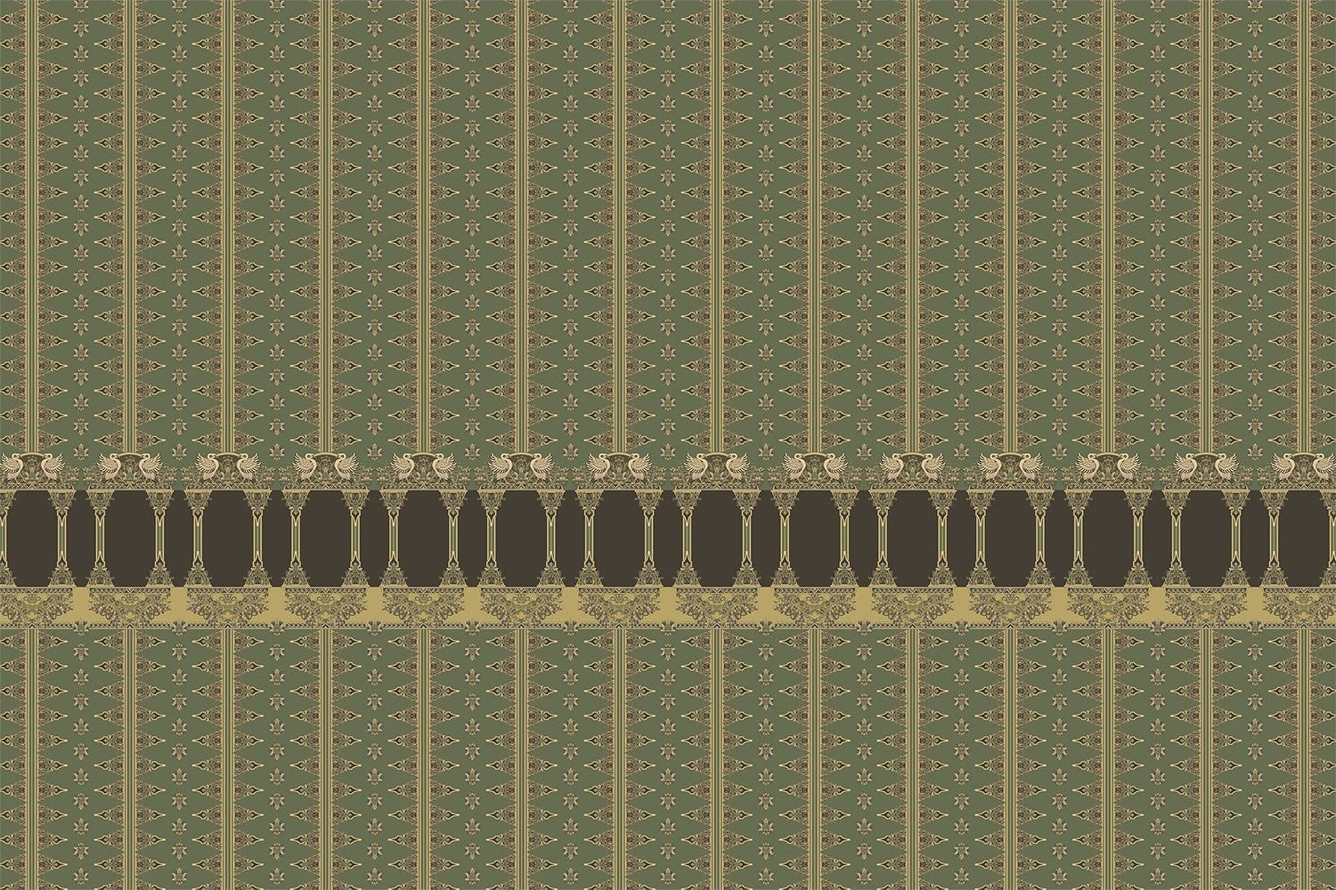 "Ornamental arches in lea - "motifs" wallpaper mural-inequal final"