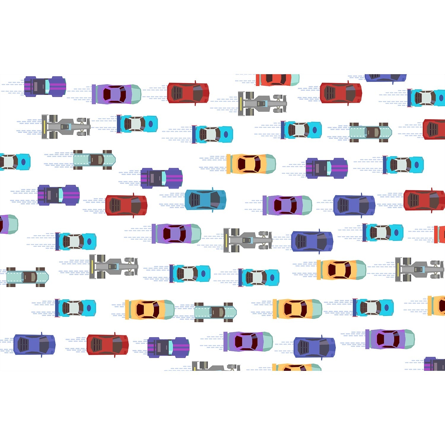 Racetrack road scene in lea - kids wallpaper mural-equal final