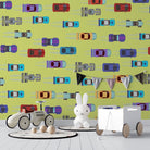 Colorful toy cars scattered on pink background creating playful repeating pattern for children - view 15 - final