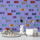 Colorful toy cars scattered on pink background creating playful repeating pattern for children - view 25 - final