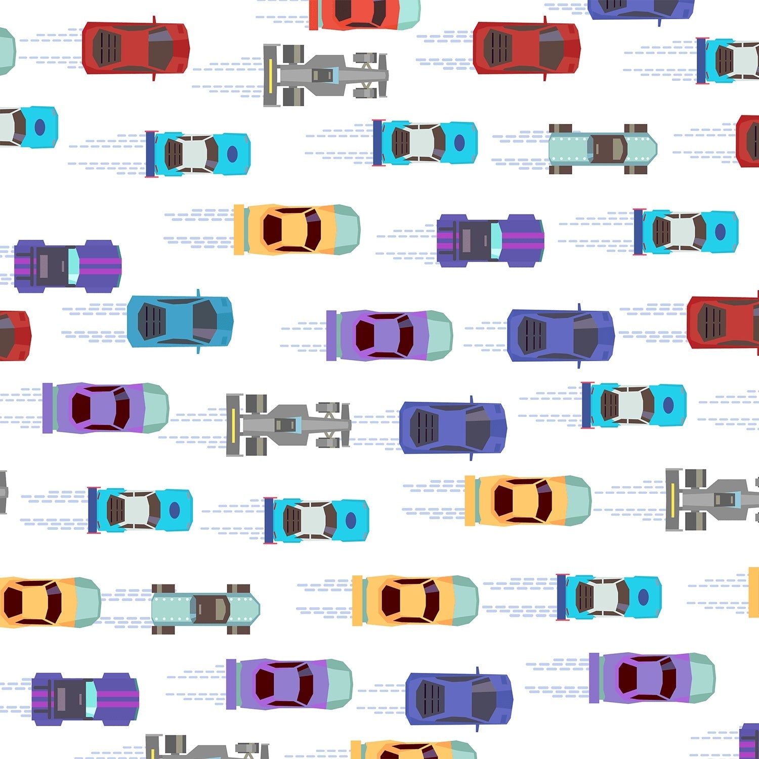 Colorful toy cars scattered on pink background creating playful repeating pattern for children - view 9 - final