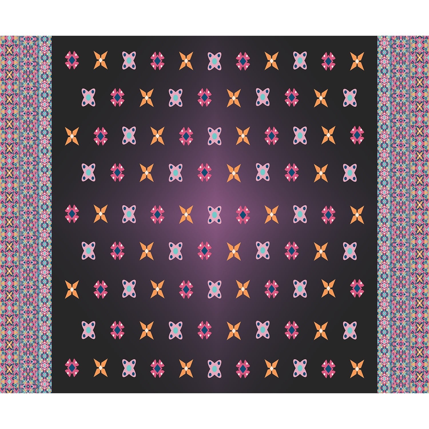 Geometric shapes in lea - "motifs" wallpaper mural-equal final