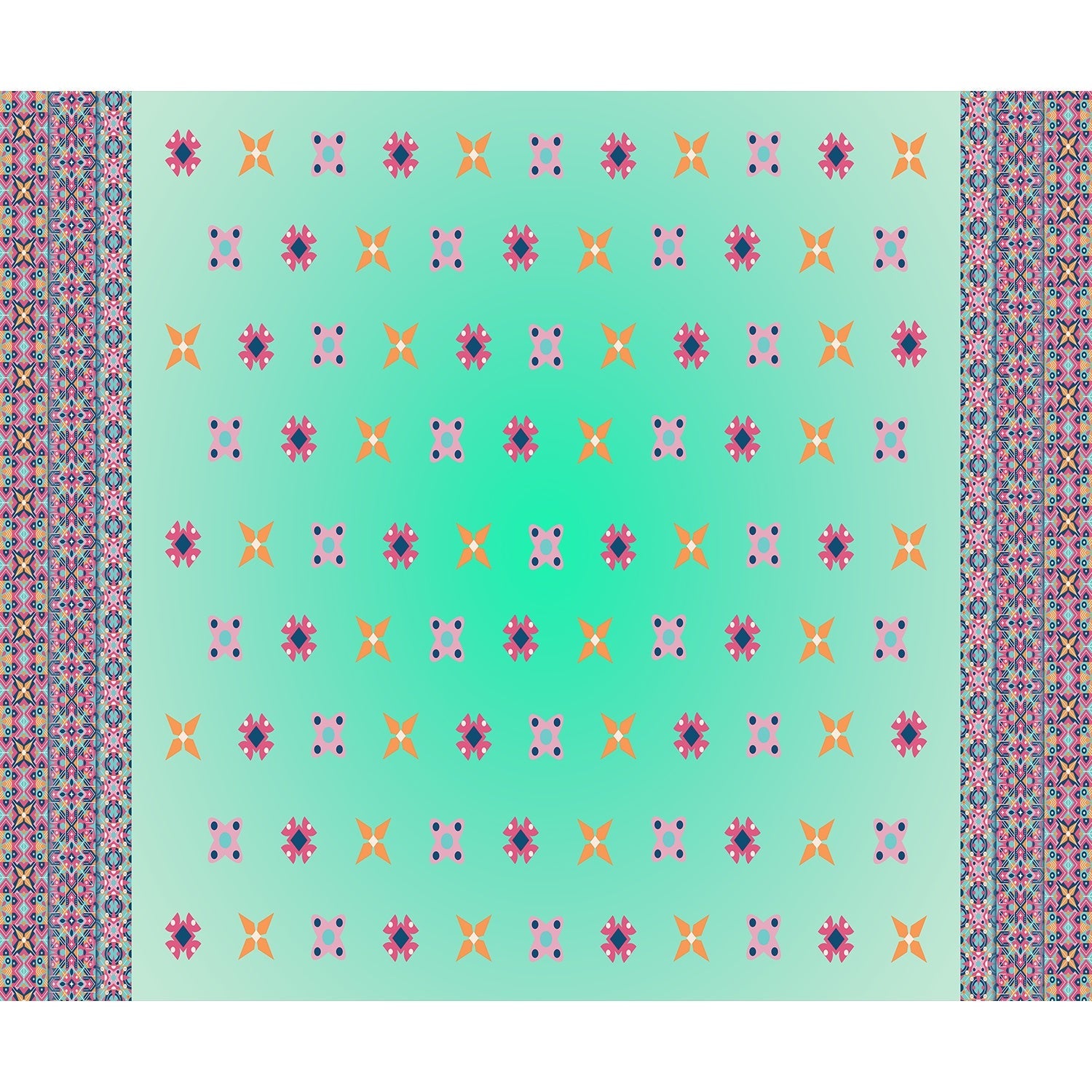 Geometric shapes in lea - "motifs" wallpaper mural-equal final