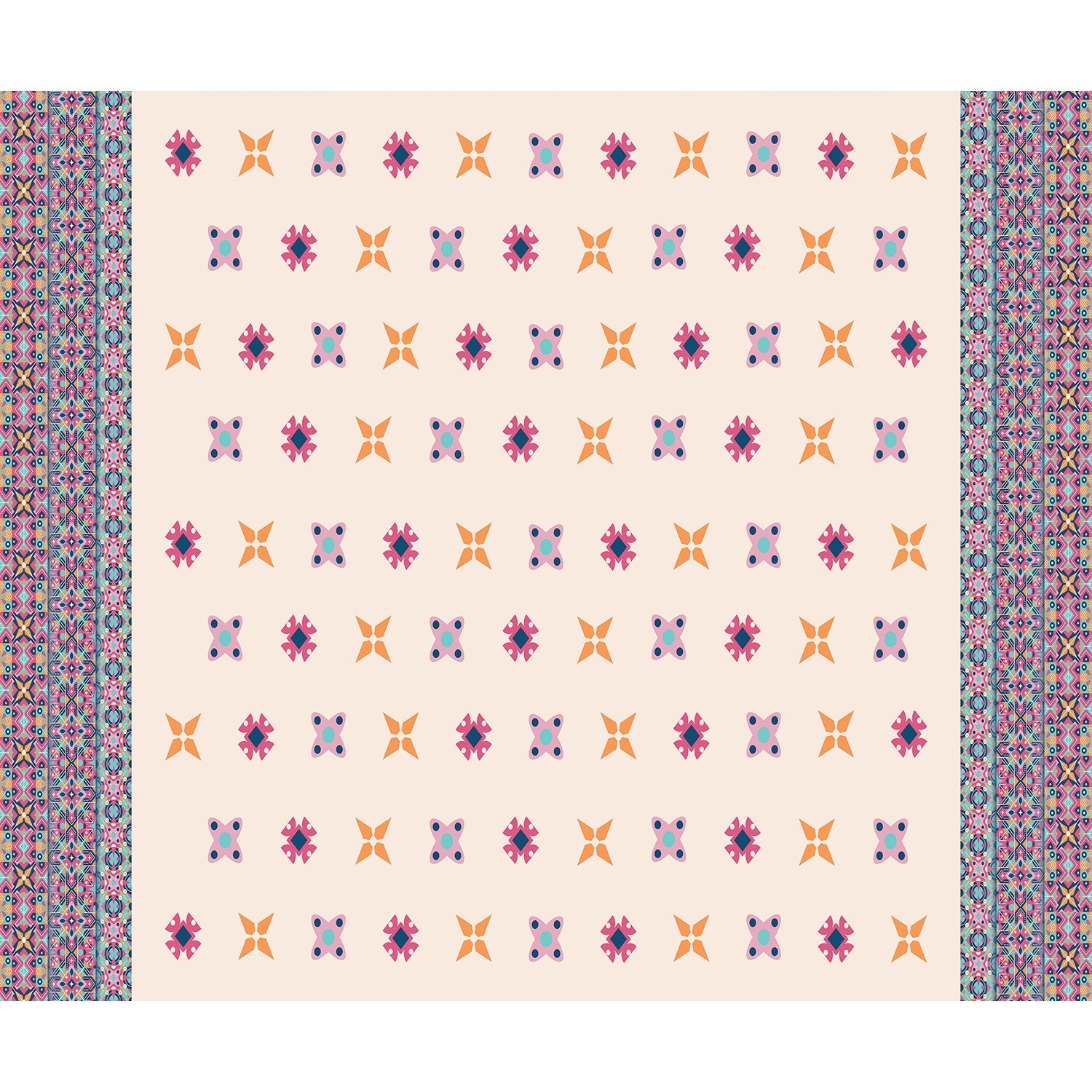 Geometric shapes in lea - "motifs" wallpaper mural-equal final