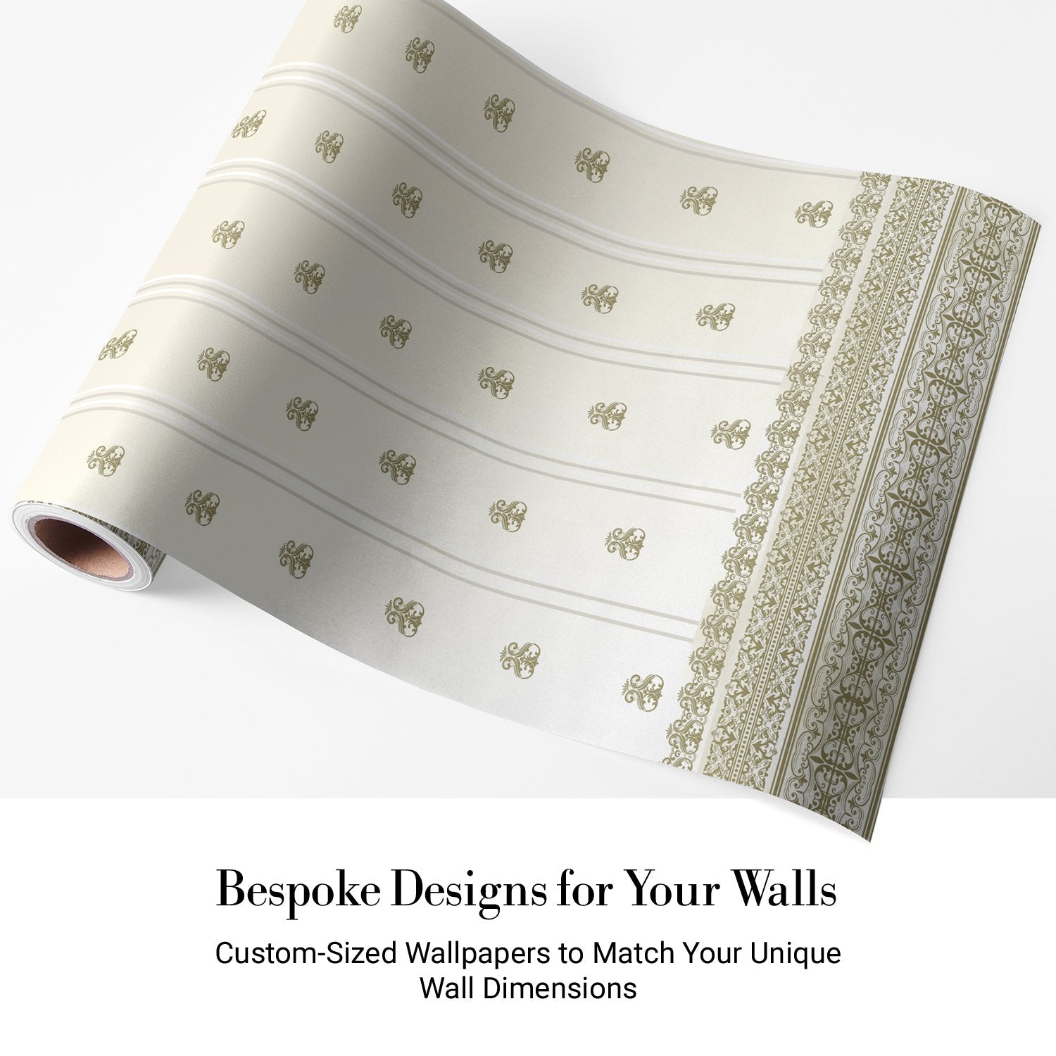 Vertical striped design with plum damask motifs and ornate border against white background - view 11 - final