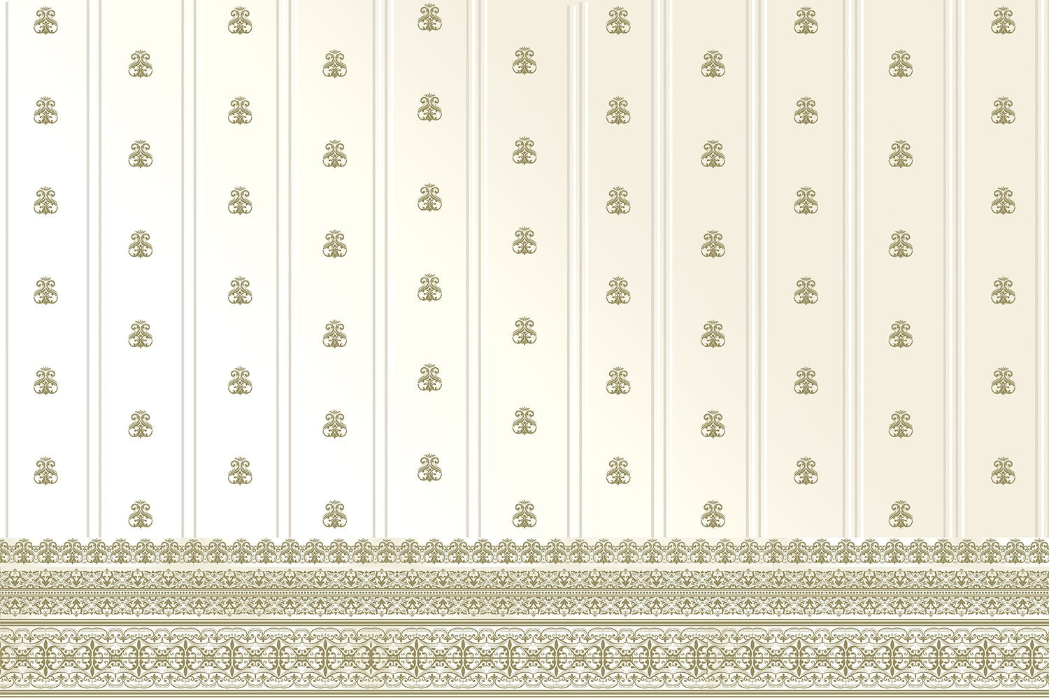 Soft lea damask stripe wallpaper mural-inequal final